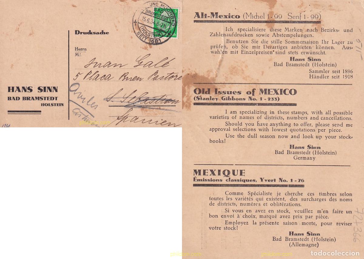 Sellos: 727366 USED ALEMANIA 1933 EFIGIE DEL PRESIDENTE HINDENBURG