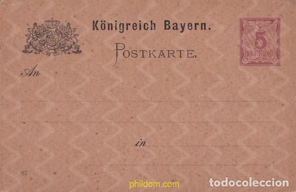 Sellos: 717625 MNH ALEMANIA. Baviera 1899 TARJETA POSTAL DE BAVIERA