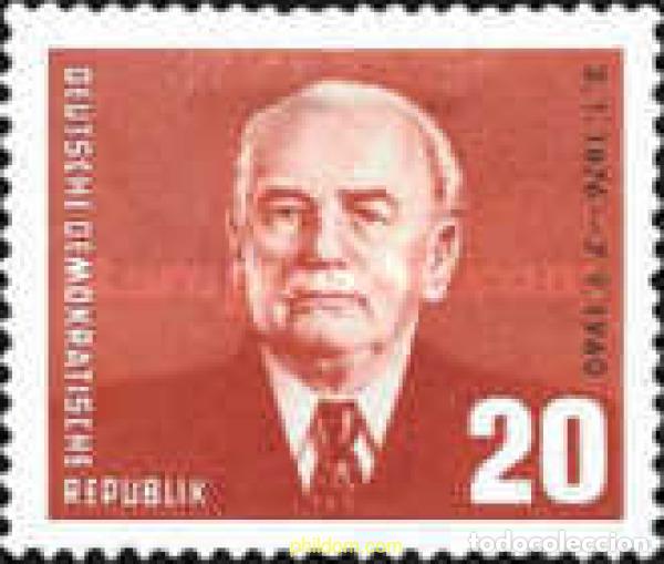 Timbres: 706792 HINGED ALEMANIA DEMOCRATICA 1961 85 ANIVERSARIO DEL NACIMIENTO DEL PRESIDENTE WILHELM PIECK