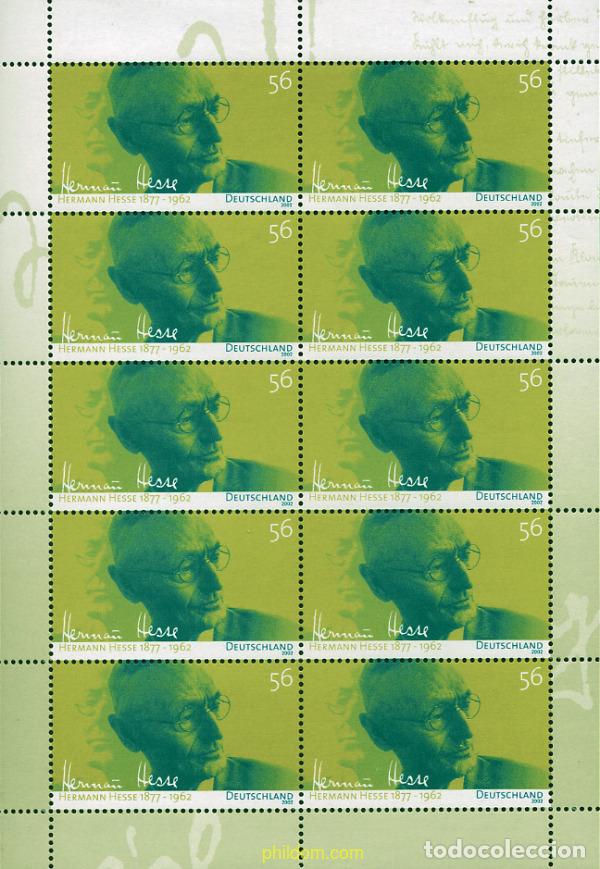 Francobolli: 12117 MNH ALEMANIA FEDERAL 2002 125 ANIVERSARIO DEL NACIMIENTO DE HERMANN HESSE