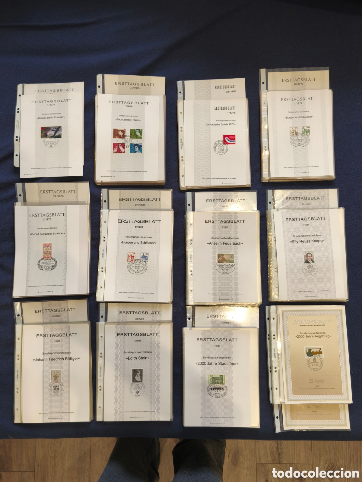 Timbres: 250 Hojas Sellos primer d&iacute;a Alemanes