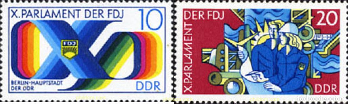 Sellos: 150798 MNH ALEMANIA DEMOCRATICA 1976 PARLAMENTO DE LA JUVENTUD ALEMANA