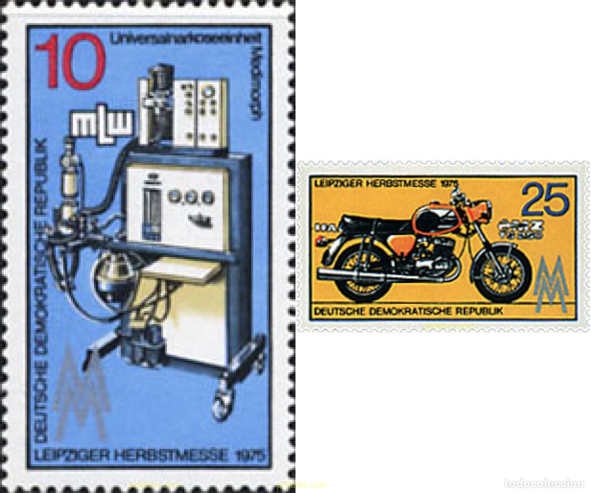 Sellos: 39867 MNH ALEMANIA DEMOCRATICA 1975 FERIA DE OTO&Ntilde;O EN LEIPZIG