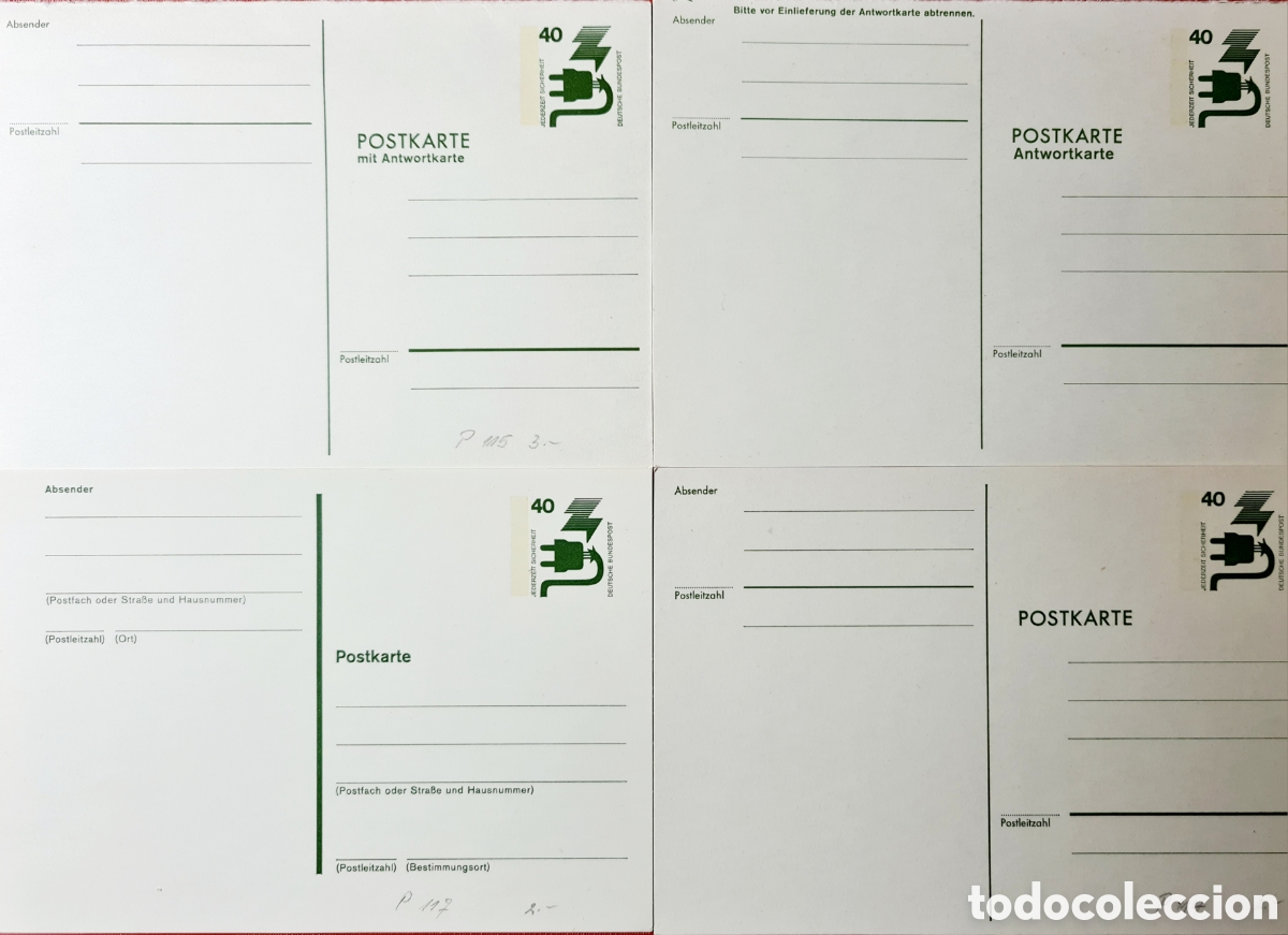 Stamps: 4 Enteros postales de Alemania