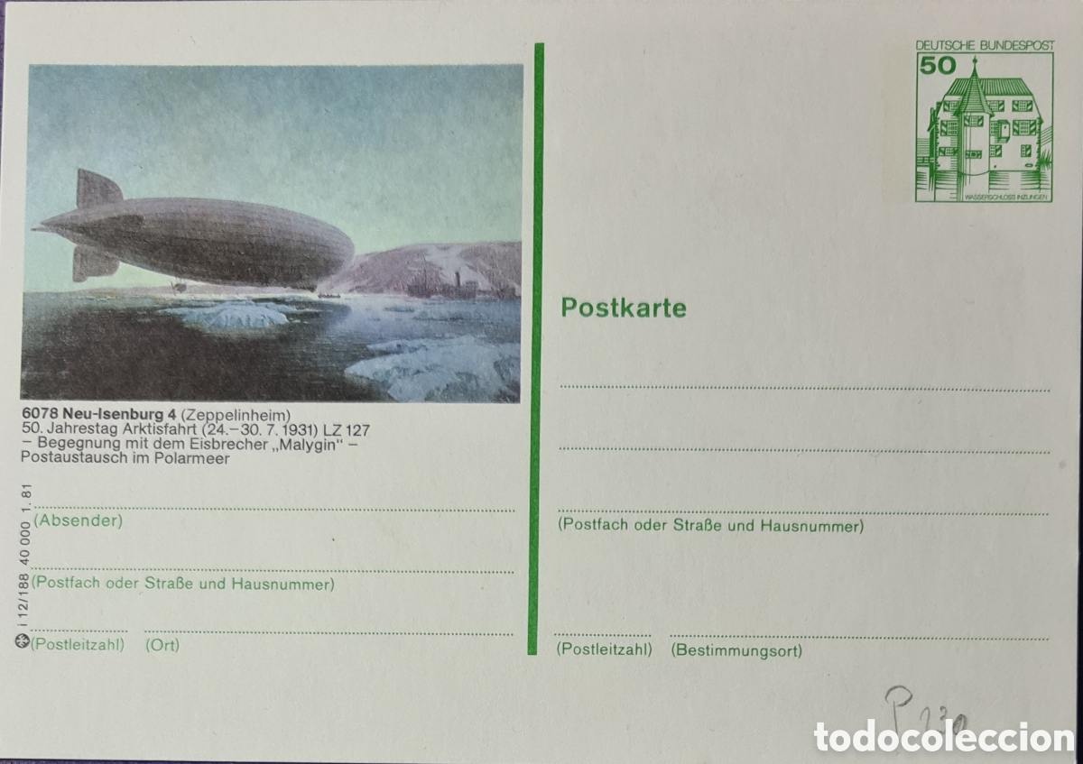 Sellos: 3 Enteros postales de Alemania, uno de ellos con Zeppelin