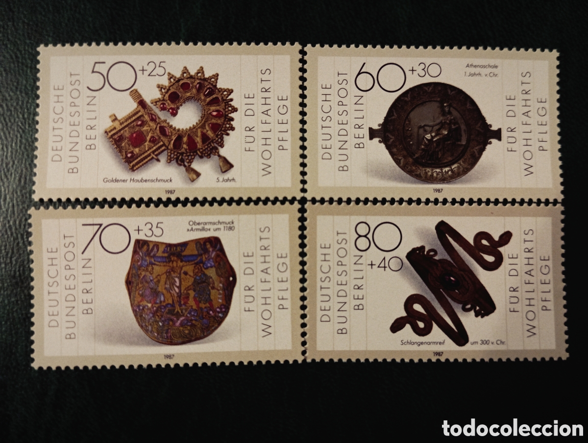 Selos: Alemania 1987 Sc # 9NB 249-52 artefactos MNH**