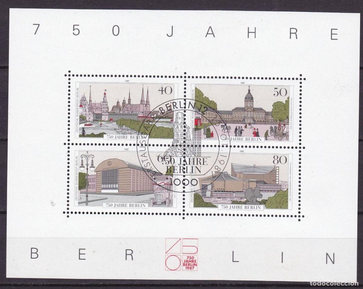 Timbres: ALEMANIA GERMANY 1987 SHEET USED MNH 750th ANIVERSARIO DE BERLIN ARQUITECTURA ARCHITECTURE