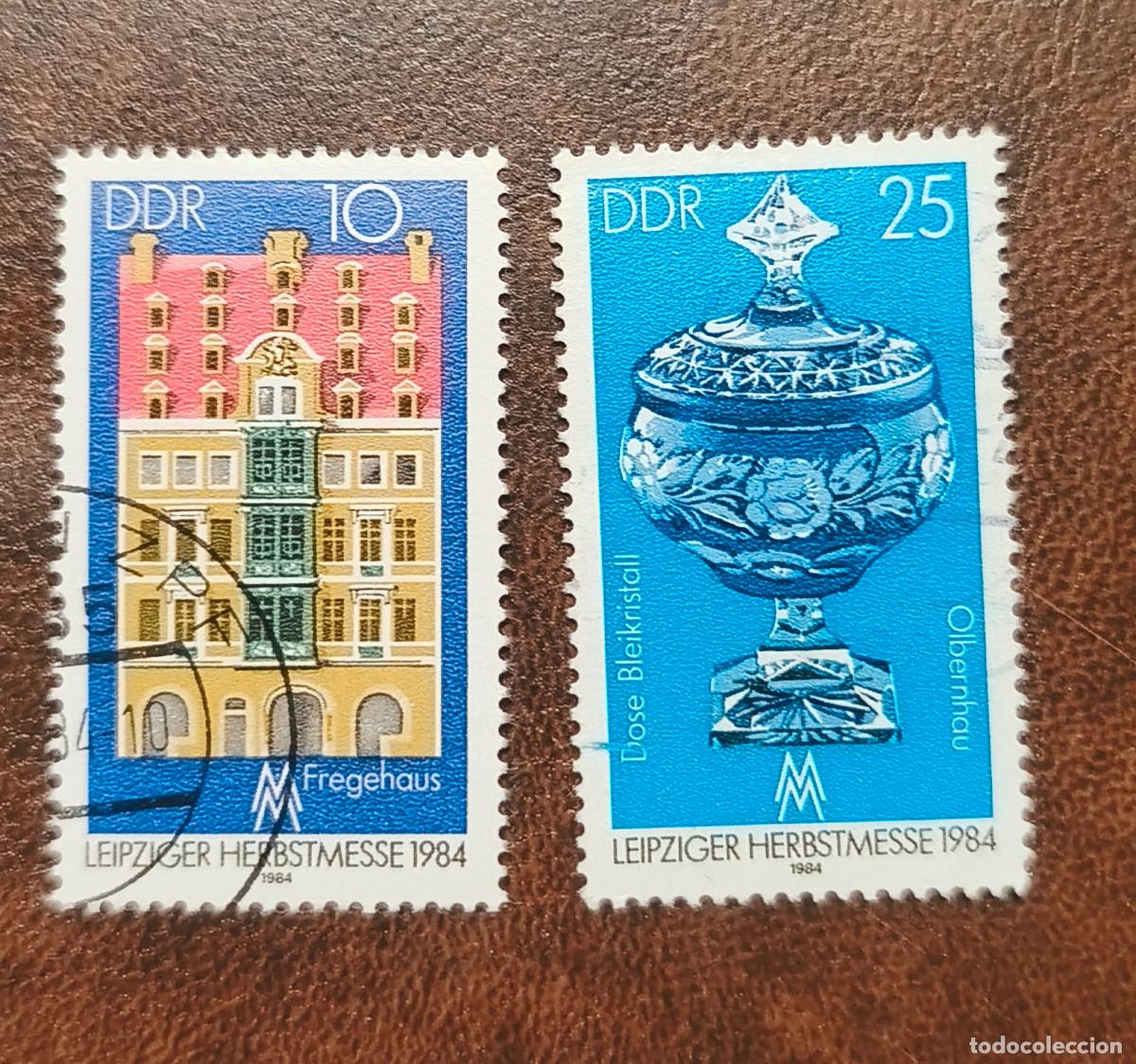 Timbres: Alemania DDR 1984 Feria oto&ntilde;al de Leipzig. Yvert 2522/2523 Serie completa