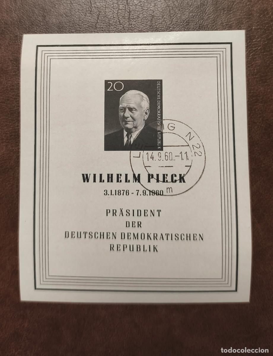 Timbres: Alemania DDR 1960 H. 13. Muerte del presidente Wilhelm Pieck, 1.876 - 1.960.