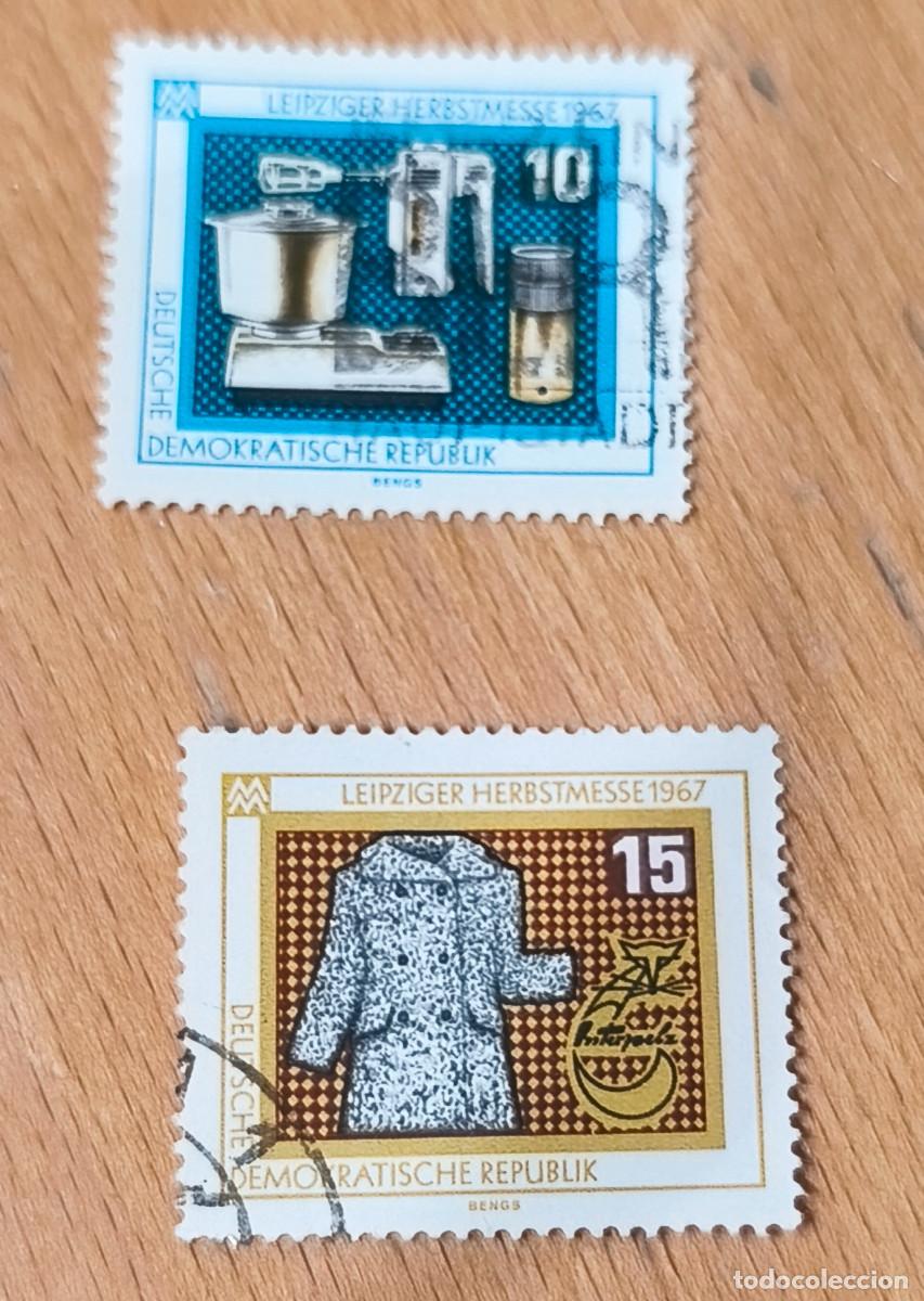 Timbres: Alemania DDR 1967 Feria oto&ntilde;al de Leipzig. Yvert 1006 / 1007 Serie completa