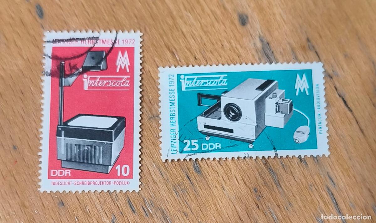 Francobolli: Alemania DDR 1972 Feria oto&ntilde;al de Leipzig. Yvert 1466/1467 Serie completa