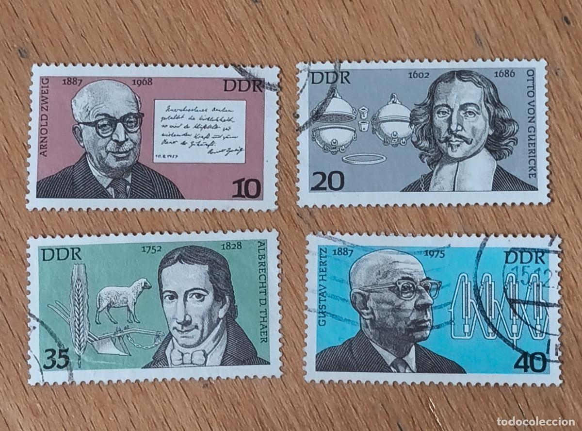 Francobolli: Alemania DDR 1977 Personajes. Yvert 1875/1878. serie completa