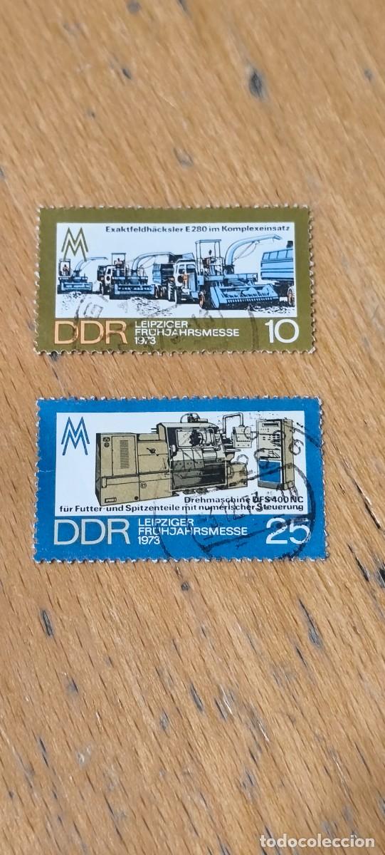 Selos: Alemania DDR 1973 Feria primaveral de Leipzig.. Yvert 1529/1530. Serie completa