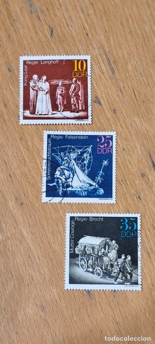 Selos: Alemania DDR 1973 Representaciones teatrales. Yvert 1545/1547. Serie completa