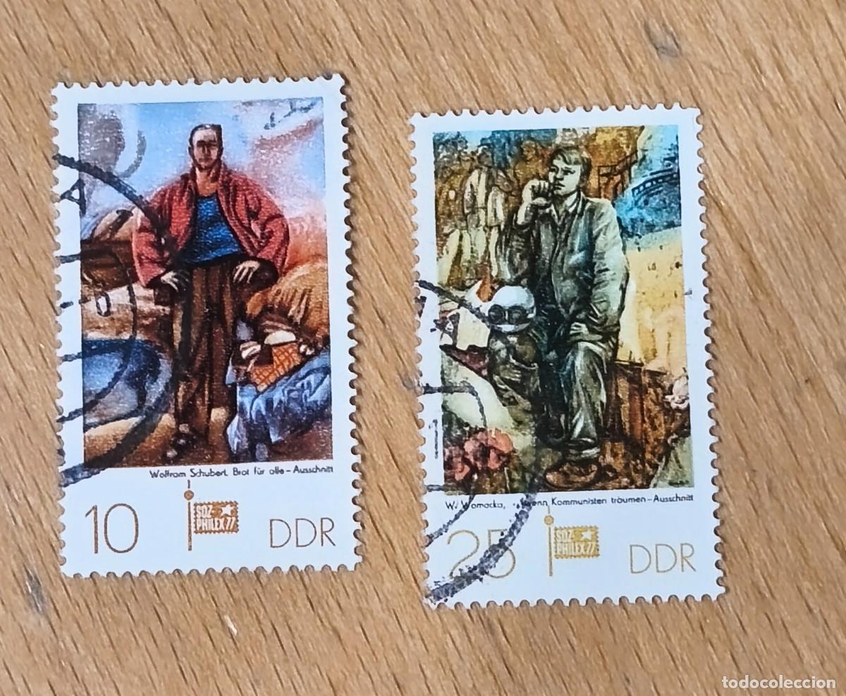 Selos: Alemania DDR 1977 Exposici&oacute;n filat&eacute;lica de los pa&iacute;ses socialistas Yvert 1922/1923. Serie completa