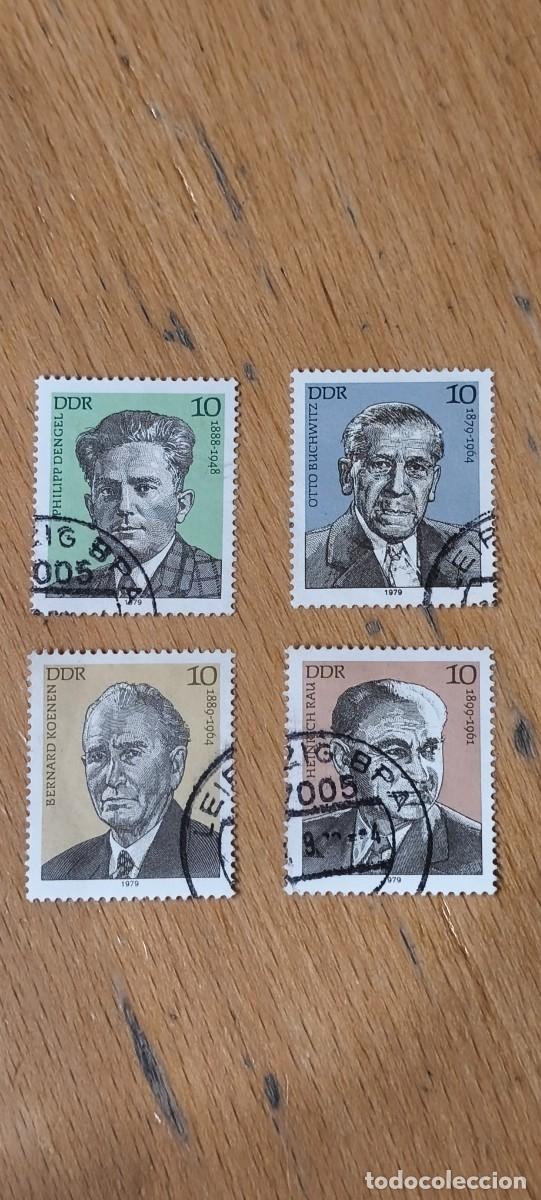 Selos: Alemania DDR 1979 Personajes del movimiento obrero aleman. Yvert 2118/2121. Serie completa