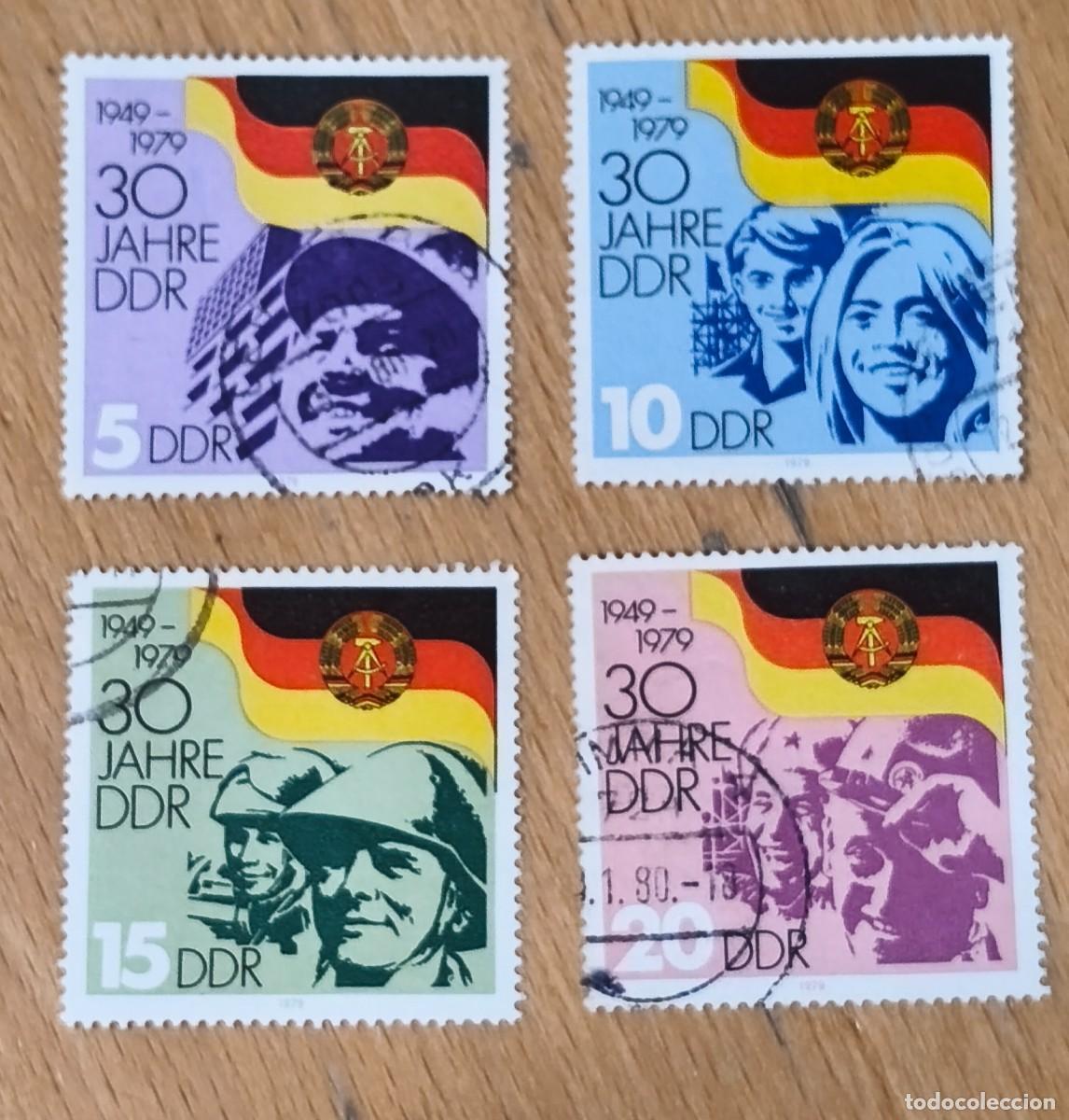 Selos: Alemania DDR 1979 XXX Aniversario de la fundaci&oacute;n de la RDA. Yvert 2122/2125. Serie completa