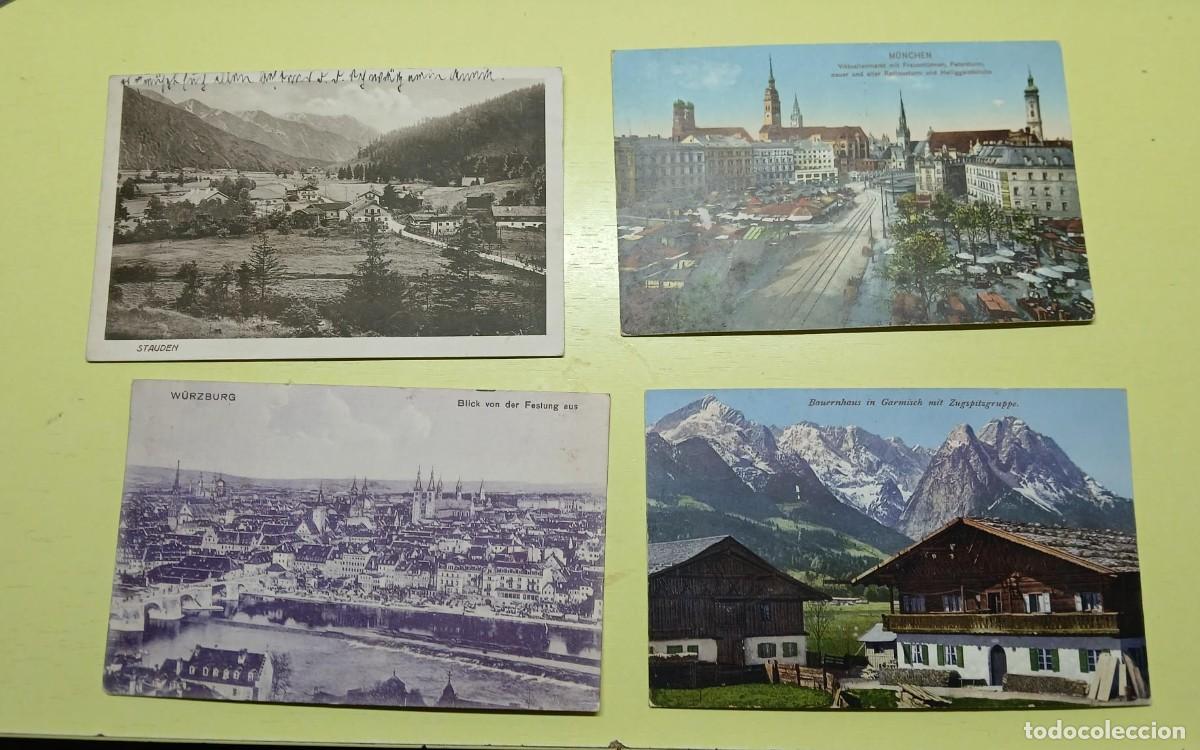 Sellos: 4 postales usadas baviera - Foto 1
