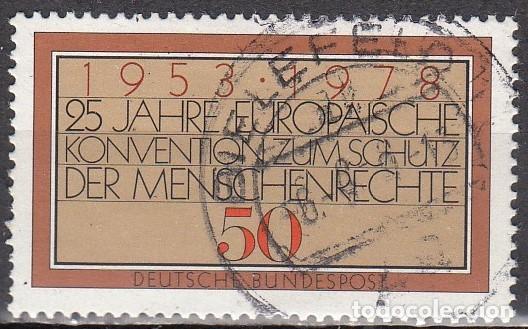 Francobolli: ALEMANIA FEDERAL 1978 - YVERT 826 &ordm; USADO - Derechos del hombre