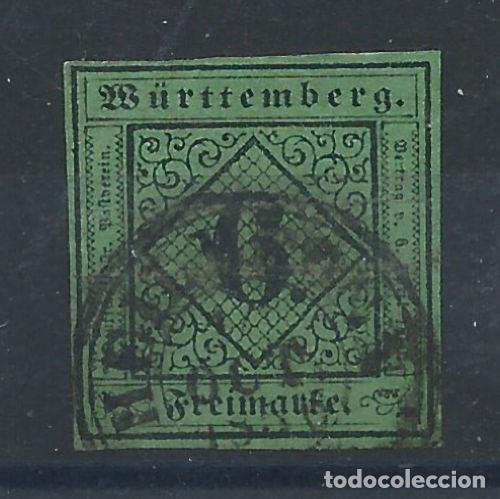Sellos: Wurtemberg N&deg;3 Obl (FU) 1851 - Chiffres - Foto 1
