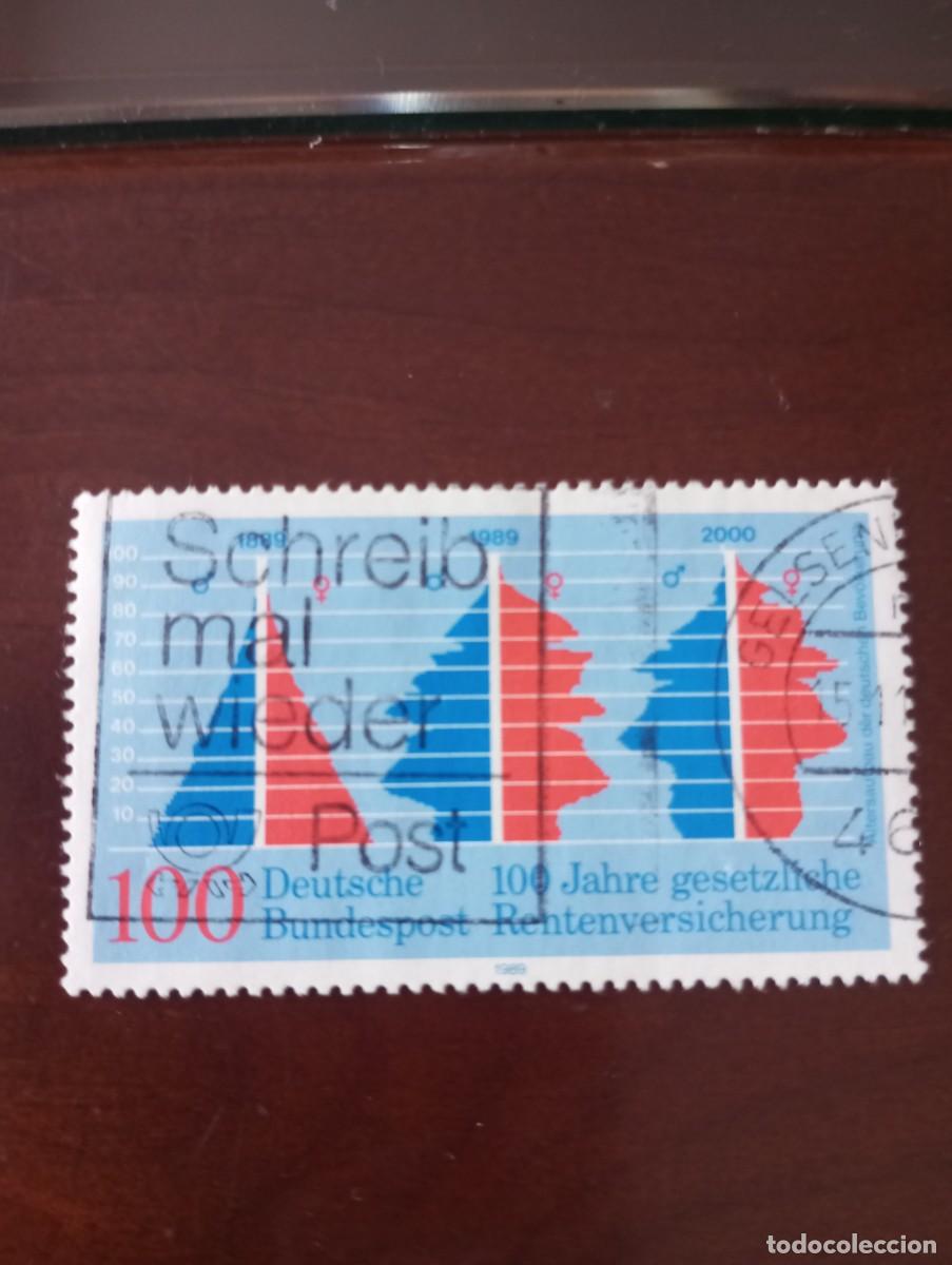 Sellos: ALEMANIA, 1989, CENTENARIO DEL CENSO - Foto 1