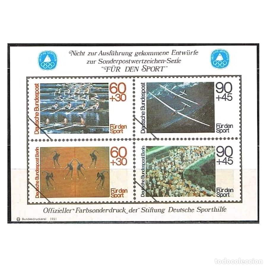 Sellos: Alemania 1981 [SLL] HB Vi&ntilde;eta Pro deporte (MNH)