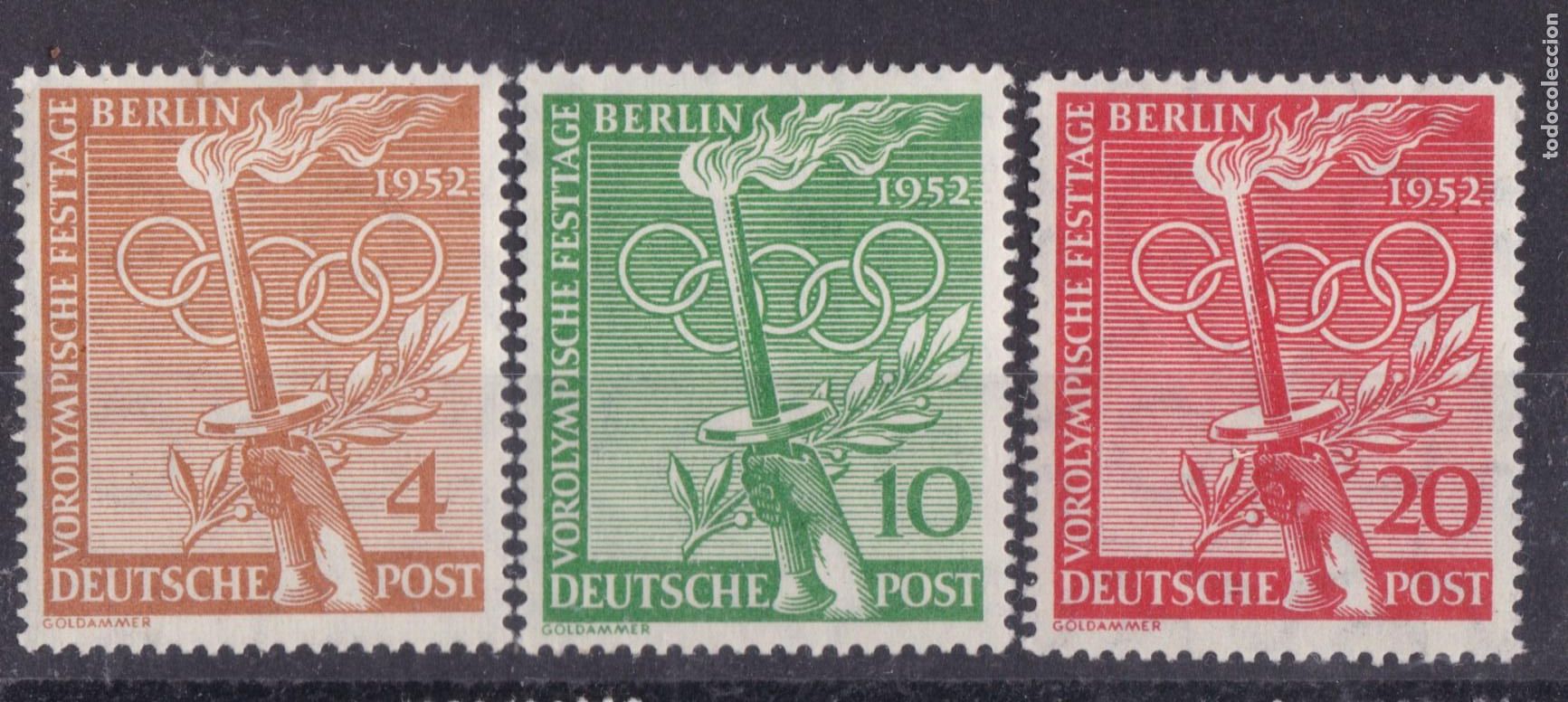 Sellos: SS6-ALEMANIA Berl&iacute;n YT 74/76 * LUJO