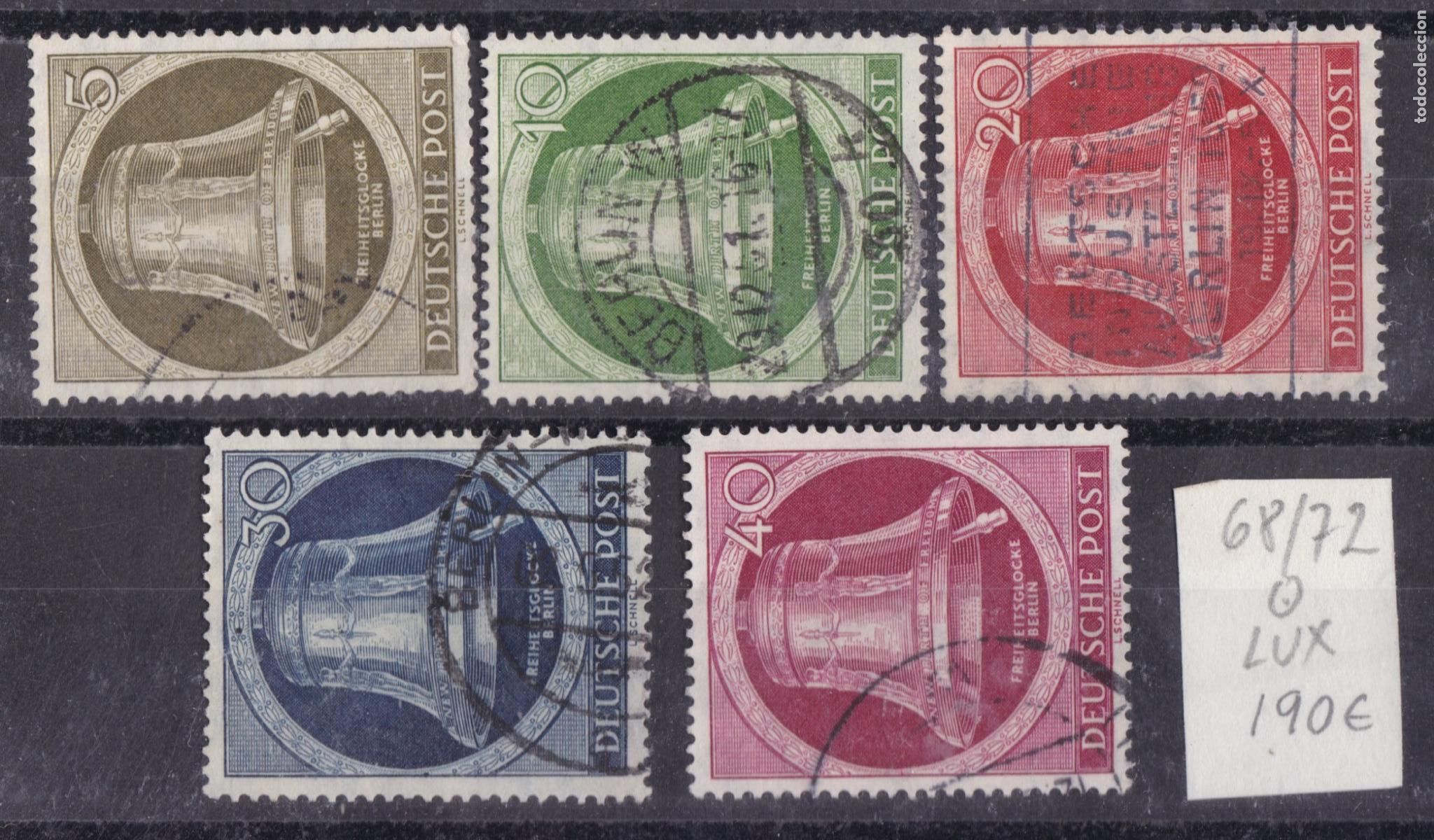 Sellos: SS15- ALEMANIA BERLIN YT 68/72 Usados LUJO + 200 euros