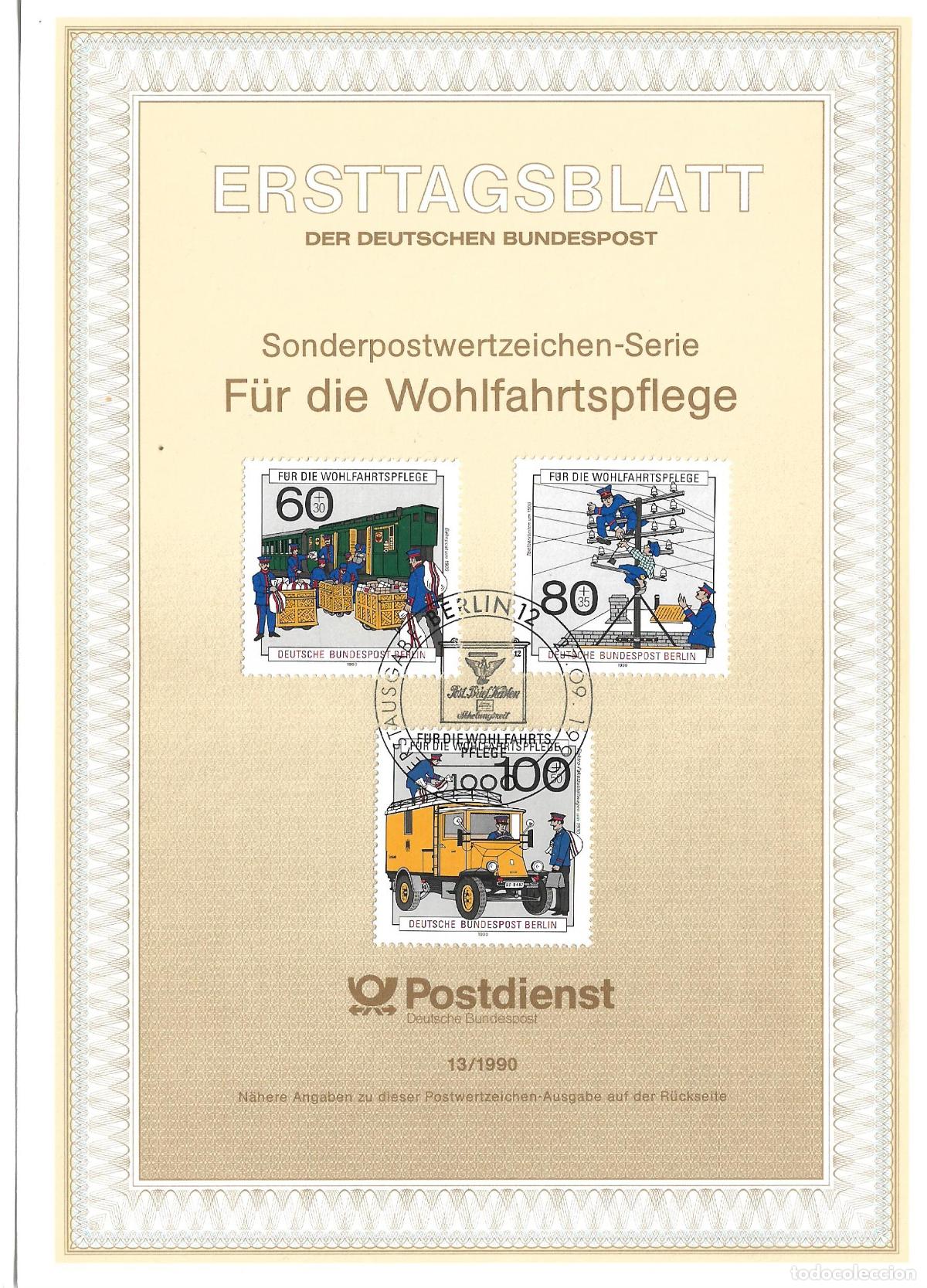 Sellos: alemania berlin 1990 serie completa primer dia - 404