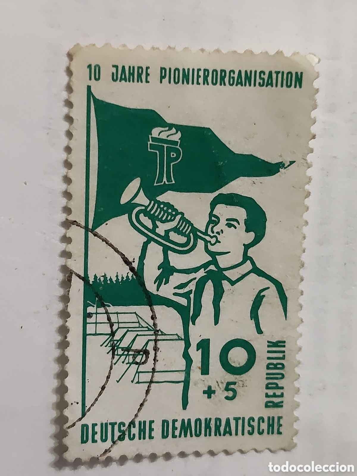 Sellos: Sello de Republica Democr&aacute;tica Alemana 10⁰ aniversario de la organizaci&oacute;n de pioneros 1958