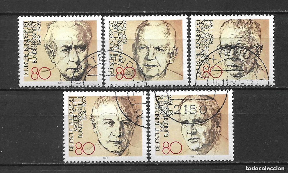 Sellos: alemania 1982 michel 1156/1160 usado 5&euro; - 17/4