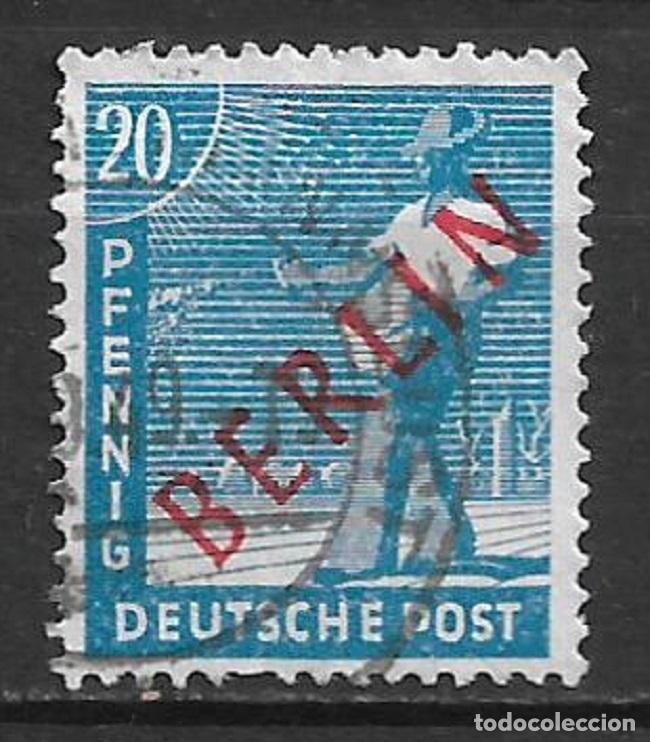 Sellos: alemania berlin 1949 michel 22 usado 1.50&euro; - 17/34
