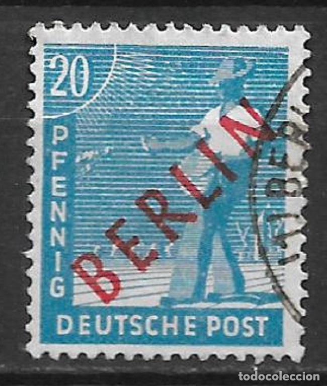 Sellos: alemania berlin 1949 michel 22 usado 1.50&euro; - 17/34