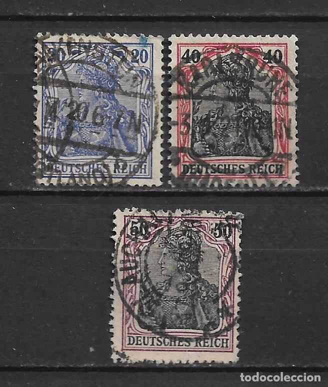 Selos: alemania reich 1915 - 3 sellos usados - 1/4