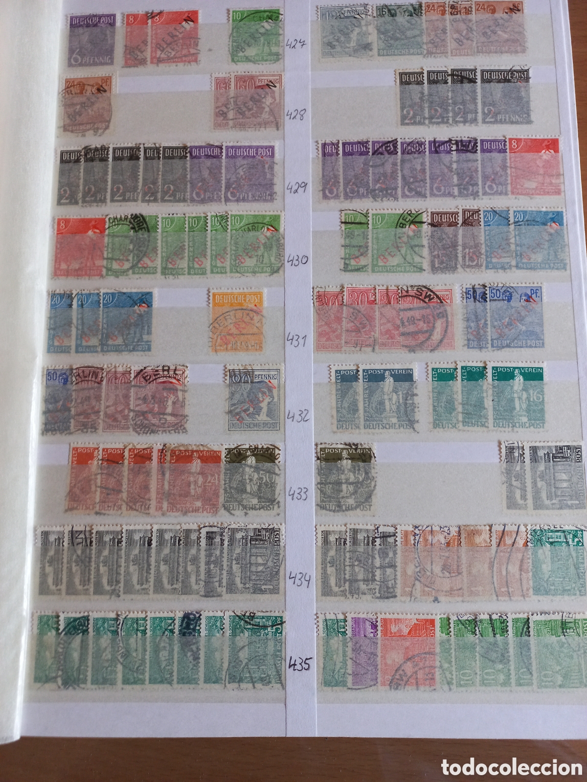 Sellos: SELLOS ALEMANIA BERLIN Y BASICOS D.D.R.USADOS 1949-1990 EN CLASIFICADOR DE 64 PAGINAS.