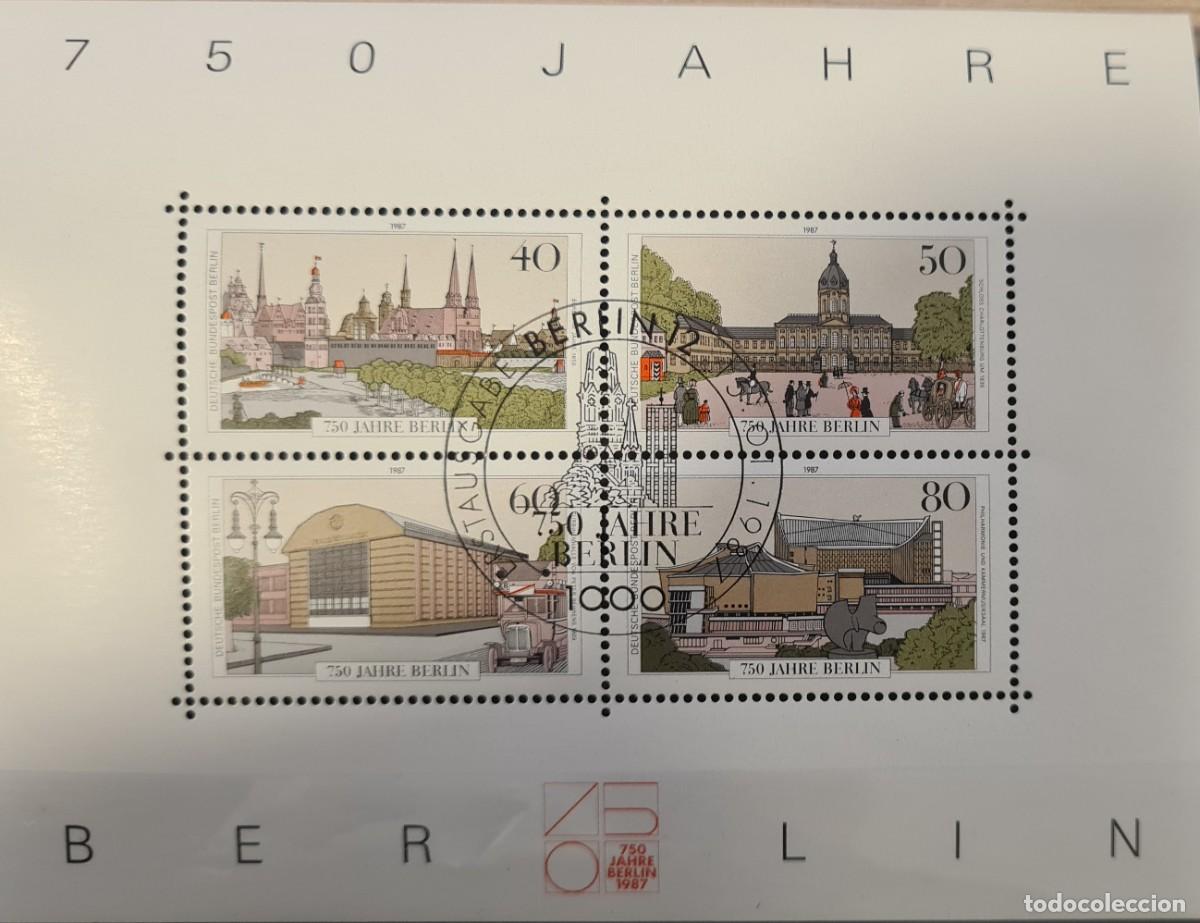 Sellos: Hojita de Berl&iacute;n 1987: Vistas de monumentos berlineses