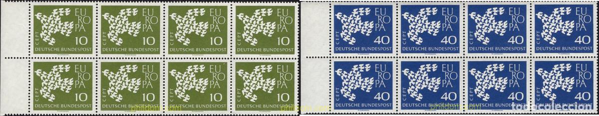 Sellos: 665827 MNH ALEMANIA FEDERAL 1961 EUROPA CEPT. PALOMA