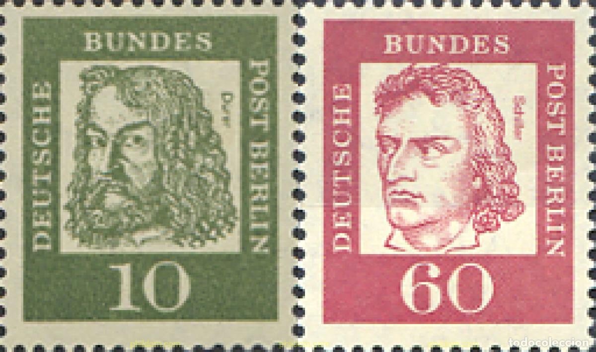 Sellos: 691566 MNH ALEMANIA. Berl&iacute;n 1961 ALEMANES CELEBRES