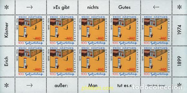 Sellos: 146736 MNH ALEMANIA FEDERAL 1999 CENTENARIO DEL NACIMIENTO DE ERICH KASTNER