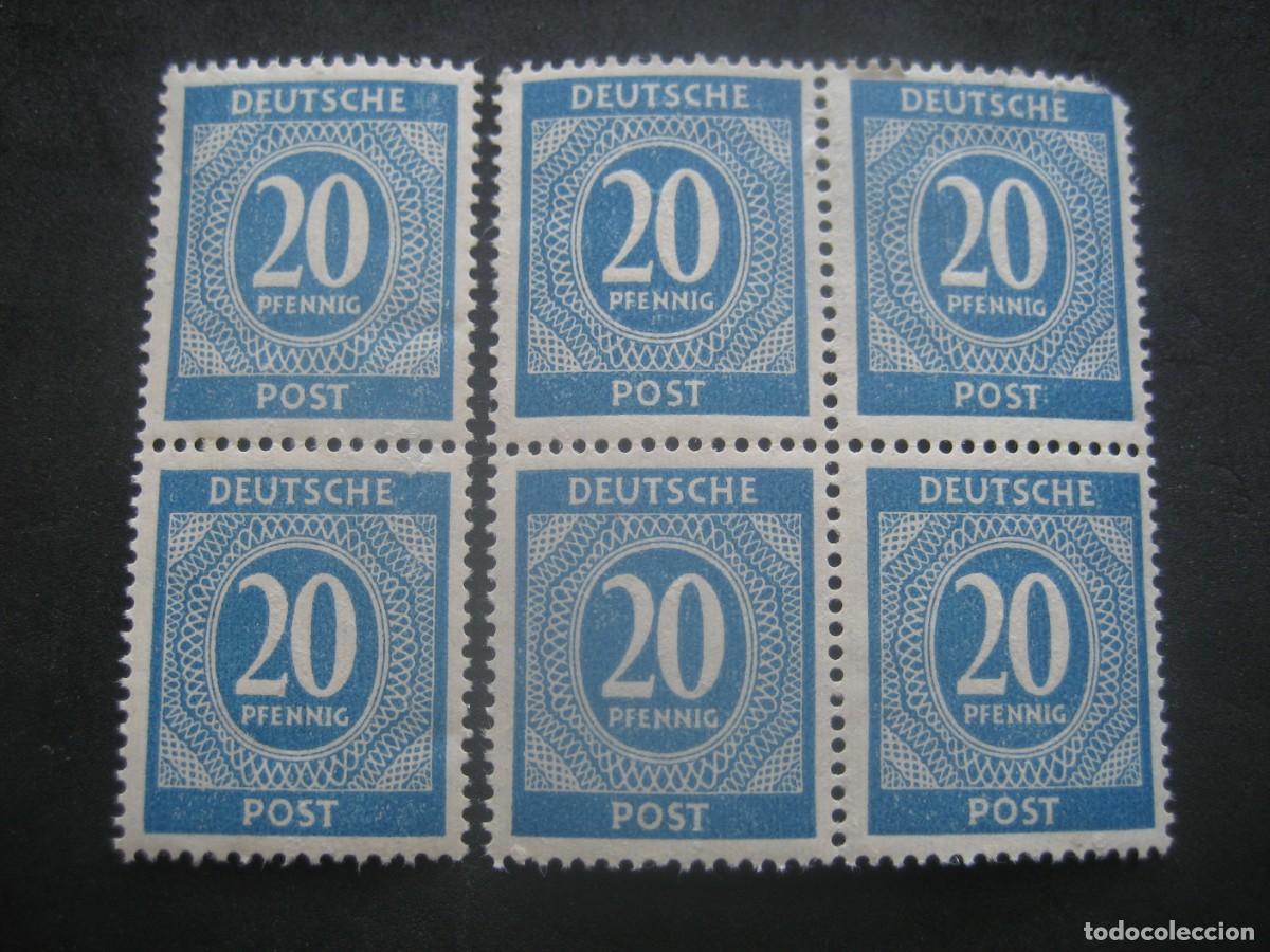 Sellos: ALEMANIA 6 SELLOS DEUTSCHE POST 20 PFENNING. NUEVOS CON GOMA ORIGINAL