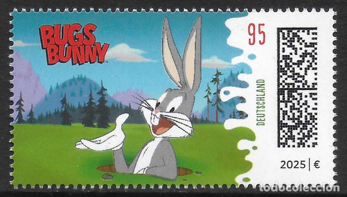 Sellos: Alemania/Germany 2025 sello MNH. Dibujos animados: Bugs Bunny
