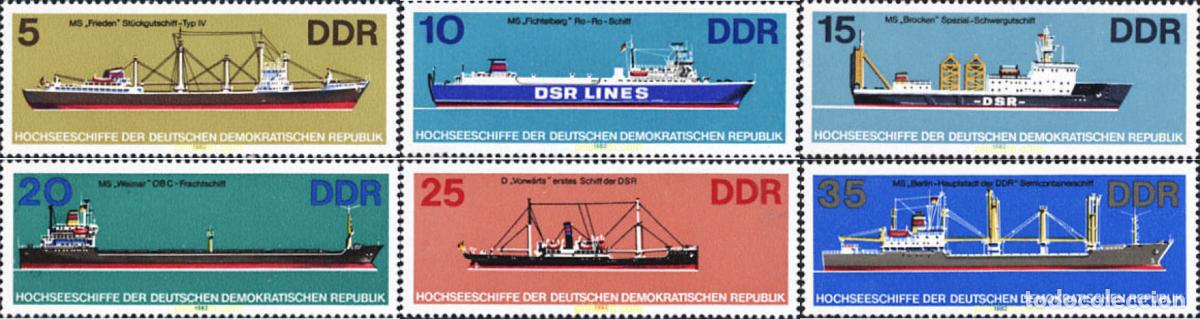 Sellos: 150887 MNH ALEMANIA DEMOCRATICA 1982 BARCOS