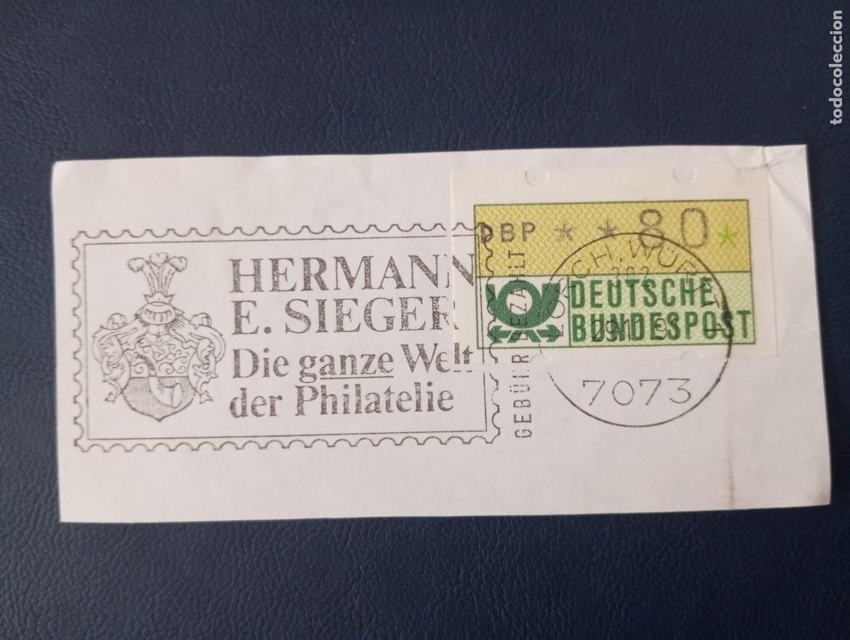 Sellos: ALEMANIA, 1991, MATASELLOS ESPECIAL HERMANN SIEGER, DIE GANZE WELT DER PHILATELIE