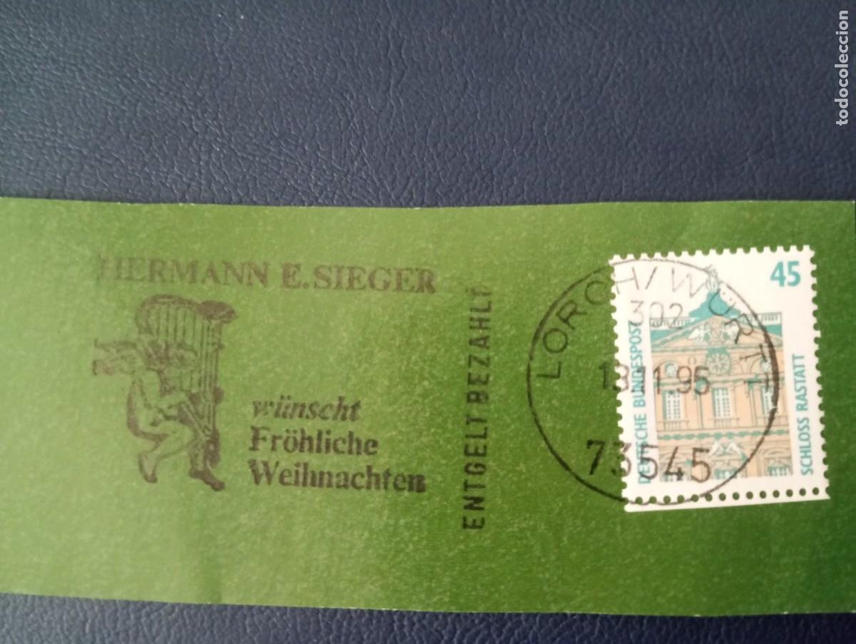 Sellos: ALEMANIA, 1995 MATASELLOS ESPECIAL HERMANN SIEGER, W&Uuml;NSCHT FR&Ouml;HLICHE WEIHNACHTEN