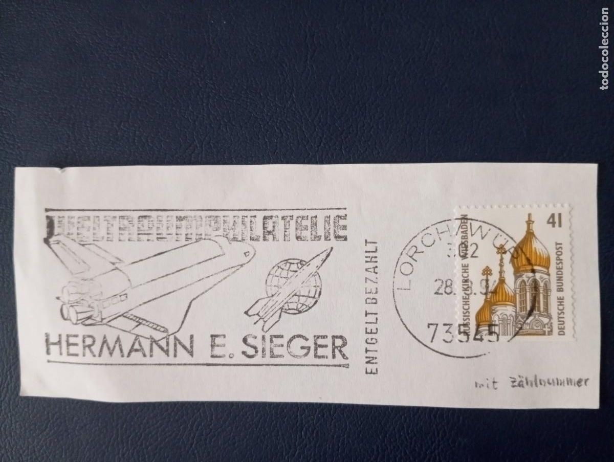 Sellos: ALEMANIA, 1994 MATASELLOS ESPECIAL HERMANN SIEGER, IUELTRAUNPHILATELIE