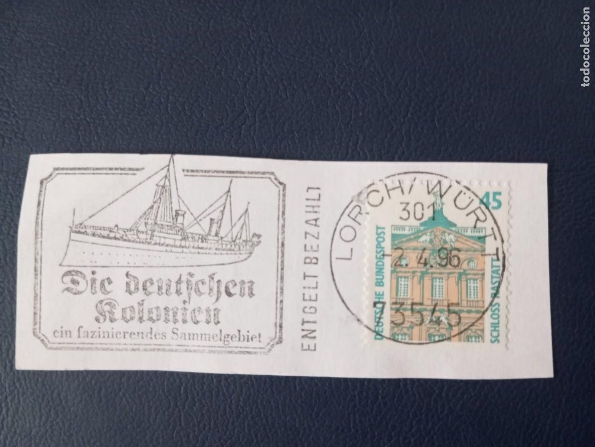 Sellos: ALEMANIA, 1996 MATASELLOS ESPECIAL HERMANN SIEGER, DIE DEUTSCHEN KOLONIEN