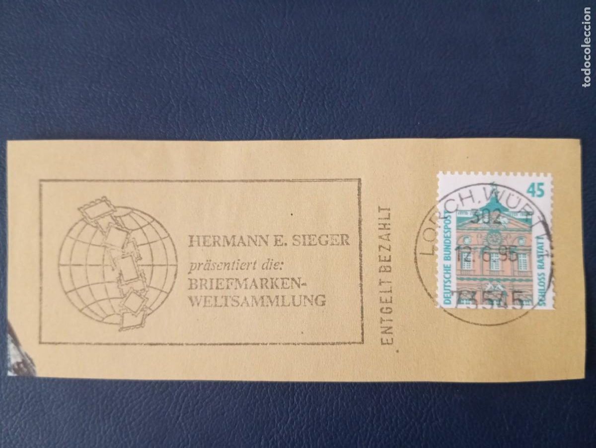 Sellos: ALEMANIA, 1995 MATASELLOS ESPECIAL HERMANN SIEGER, BRIEFMARKEN WELTSAMMLUNG