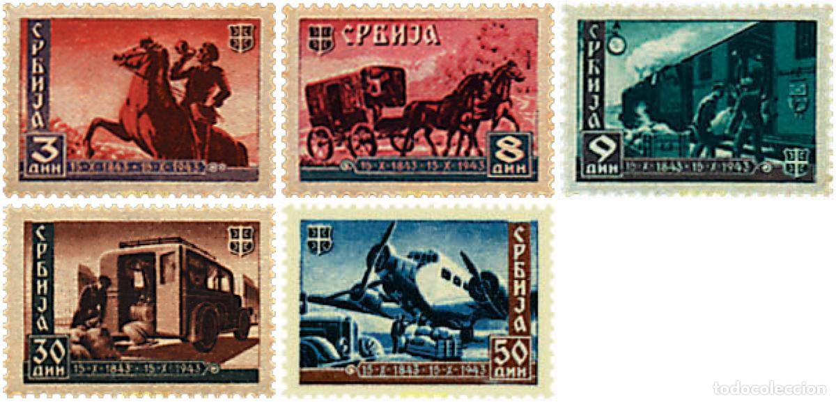 Sellos: 641782 MNH ALEMANIA. Serbia 1943 CENTENARIO DE LA ORGANIZACION POSTAL