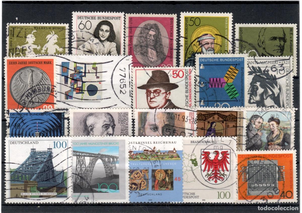 Stamps: ALEMANIA - REP&Uacute;BLICA FEDERAL - 20 SELLOS DIFERENTES (61) - USADOS