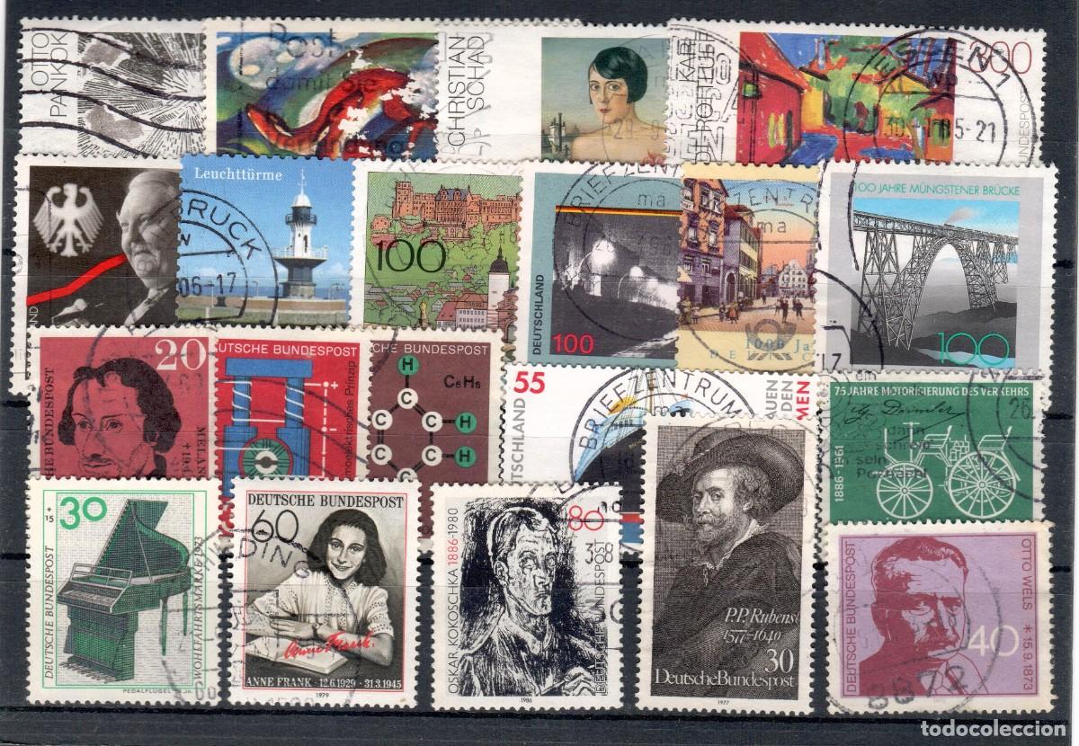Stamps: ALEMANIA - REP&Uacute;BLICA FEDERAL - 20 SELLOS DIFERENTES (76) - USADOS